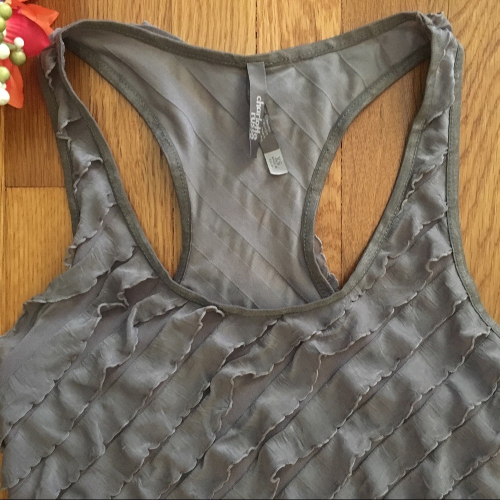 Grey Ruffle Tank🤩 - Picture 7 of 8